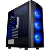 Thermaltake Versa J25 TG RGB Midi Tower Nero Nero, Midi Tower, PC, Nero, ATX, micro ATX, Mini-ITX, SPCC, Ventole, Frontale