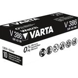 VARTA -V386 Batterie per uso domestico argento, Batteria monouso, Alcalino, 1,55 V, 105 mAh, 11,6 mm, 11,6 mm