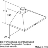 Bosch DWP66BC50 cappa aspirante Cappa aspirante a parete Acciaio inossidabile 570 m³/h A accaio, 570 m³/h, Aspirante, A, A, C, 69 dB