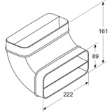 Bosch HEZ9VDSB2 accessorio per cappa Nero, Nero, 222 mm, 161 mm, 1 pz