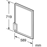 Bosch KFZ10AX0 parte e accessorio per frigoriferi/congelatori Porta anteriore Grigio, Bianco bianco/Argento, Porta anteriore, Bosch, Frigorifero, Grigio, Bianco, Alluminio, 589 mm