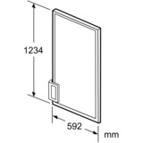 Bosch KFZ40AX0 parte e accessorio per frigoriferi/congelatori Porta anteriore Alluminio, Bianco bianco, Porta anteriore, Bosch, Frigorifero, Bosch KIR41, KIL42, KIF4, Alluminio, Bianco, Alluminio