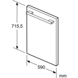 Bosch KUZ20SX0 parte e accessorio per frigoriferi/congelatori Porta anteriore Acciaio inossidabile accaio, Porta anteriore, Bosch, Frigorifero, Acciaio inossidabile, 590 mm, 716 mm