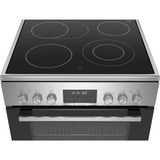 Bosch Serie 6 HKS79U250 cucina Ceramica Nero, Argento A accaio, Cucina, Nero, Argento, Manopola, Touch, Acciaio inossidabile, Frontale, 1,2 m