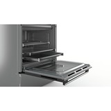 Bosch Serie 6 HKS79U250 cucina Ceramica Nero, Argento A accaio, Cucina, Nero, Argento, Manopola, Touch, Acciaio inossidabile, Frontale, 1,2 m