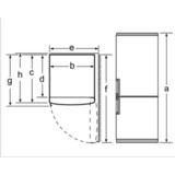 Bosch Serie 6 KGE36AICA frigorifero con congelatore Libera installazione 308 L C Acciaio inossidabile accaio, 308 L, SN-T, 14 kg/24h, C, Compartimento zona fresca, Acciaio inossidabile