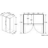 Bosch Serie 8 KSF36PIDP frigorifero Libera installazione 309 L D Acciaio inossidabile accaio, 309 L, SN-T, 41 dB, D, Acciaio inossidabile