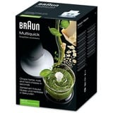 Braun MQ 20 Ciotola tritatutto per frullatore bianco/trasparente, Ciotola tritatutto per frullatore, 0,35 L, Acciaio inossidabile, Bianco, MultiQuick 3 / MultiQuick 3 Vario / MultiQuick 5 / MultiQuick 5 Vario / MR5 series / MultiQuick 7...