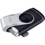 Braun MobileShave Rasoio portatile PocketGo M90 Nero/Argento, Blu, Argento, Batteria, 60 h, 180 g, Scatola, 38 mm