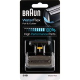 Braun WaterFlex Testina di Ricambio per Rasoio Elettrico Uomo 51B Nero - Compatibile con i rasoi Testina per rasatura, 1 testina/e, Nero, Argento, 18 mese(i), Braun, Waterflex WF2S