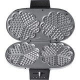 Cloer 1329 piastra per waffle 1200 W Nero, Acciaio inossidabile argento/Nero, 1200 W, 230 V