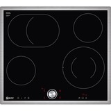 Neff T16BT76N0 piano cottura Nero Da incasso Ceramica 4 Fornello(i) Nero/in acciaio inox, Nero, Da incasso, Ceramica, Vetro-ceramica, 4 Fornello(i), 4 Fornello(i)