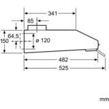 Siemens LU63LCC40 cappa aspirante Incassato Marrone 350 m³/h D marrone, 350 m³/h, Aspirante/Filtrante, E, E, C, 72 dB