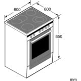 Siemens iQ300 HK9R3A220 cucina Ceramica Bianco A bianco, Cucina, Bianco, Manopola, Touch, Frontale, 1,2 m, Elettronico