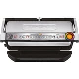 Tefal GC724D Griglia di contatto acciaio inox satinato/Nero, Nero, Metallico, Da tavolo, Pulsanti, Piastra, 400 x 200 mm, Coperchio incernieriato