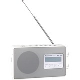 Panasonic RF-D10 Personale Digitale Bianco radio bianco, Personale, Digitale, DAB,DAB+,FM, 87,5 - 108 MHz, 2 W, Piatto