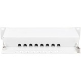 Digitus CAT 6, pannello patch classe E, schermato, grigio grigio, pannello patch classe E, schermato, grigio, RJ-45, 30 N, Grigio, Acciaio galvanizzato, Montaggio a rack, 1U