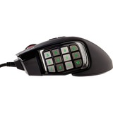 Corsair Scimitar RGB Elite mouse Mano destra USB tipo A Ottico 18000 DPI Nero, Mano destra, Ottico, USB tipo A, 18000 DPI, Nero