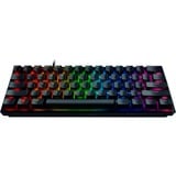 Razer Huntsman Mini tastiera USB QWERTZ Tedesco Nero Nero, 60%, USB, Interruttore a chiave opto-meccanico, QWERTZ, LED RGB, Nero