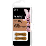 Duracell EasyTab per apparecchi acustici 312 Batteria monouso, Zinco-aria, 1,45 V, 6 pz, 185 mAh, 4 anno/i