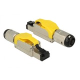 DeLOCK 86287 cavo di collegamento RJ-45 Argento, Giallo giallo, RJ-45, Argento, Giallo, Zinco, Cat6a, S/UTP (STP), 18,4 mm