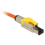 DeLOCK 86287 cavo di collegamento RJ-45 Argento, Giallo giallo, RJ-45, Argento, Giallo, Zinco, Cat6a, S/UTP (STP), 18,4 mm