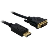 DeLOCK Displayport > DVI 24+1 St/St 2m DVI-D Nero, 2 m, Displayport, DVI-D, Maschio/Maschio