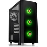 Thermaltake Versa J25 TG RGB Midi Tower Nero Nero, Midi Tower, PC, Nero, ATX, micro ATX, Mini-ITX, SPCC, Ventole, Frontale