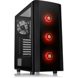 Thermaltake Versa J25 TG RGB Midi Tower Nero Nero, Midi Tower, PC, Nero, ATX, micro ATX, Mini-ITX, SPCC, Ventole, Frontale