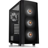 Thermaltake Versa J25 TG RGB Midi Tower Nero Nero, Midi Tower, PC, Nero, ATX, micro ATX, Mini-ITX, SPCC, Ventole, Frontale