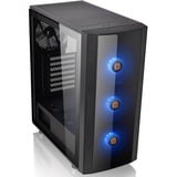 Thermaltake Versa J25 TG RGB Midi Tower Nero Nero, Midi Tower, PC, Nero, ATX, micro ATX, Mini-ITX, SPCC, Ventole, Frontale