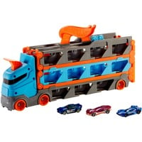 Mattel City HW Camion 2in1 Trasport+Pista blu/Orange, Set di veicoli, 4 anno/i, Plastica, Grigio, Multicolore