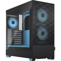 Fractal Design Pop Air Tower Nero, Ciano Nero/Blu chiaro, Tower, PC, Nero, Ciano, ATX, micro ATX, Mini-ITX, Acciaio, Vetro temperato, Multi