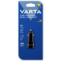 Varta 57932 101 401 Caricabatterie per dispositivi mobili Nero Auto Nero, Auto, Accendisigari, 12 V, Nero