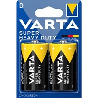 VARTA R20 D batteria per uso domestico Zinco-Carbonio D, Zinco-Carbonio, 1,5 V, 2 pz, Multicolore, 61,5 mm