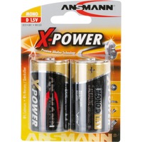 Ansmann Mono D Batteria monouso Alcalino Batteria monouso, Alcalino, 1,5 V, 2 pz, Nero, 33 mm