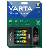 VARTA 57685 101 441 carica batterie AC Stilo AA, Mini Stilo AAA, 4 pz, Batterie incluse