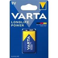 VARTA Longlife Power, Batteria Alcalina, 9V, E-Block, 6LP3146 Batteria Alcalina, 9V, E-Block, 6LP3146, Batteria monouso, 9V, Alcalino, 9 V, 1 pz, Blu, Oro