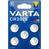 VARTA 6025101415 Batteria monouso CR2025 Litio Batteria monouso, CR2025, Litio, 3 V, 5 pz, 157 mAh