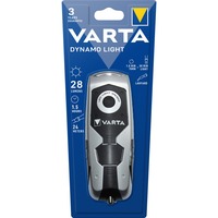 VARTA Dynamo Light LED Nero, Grigio Torcia a mano argento/Nero, Torcia a mano, Nero, Grigio, Plastica, CE, LED, 3 lampada(e)