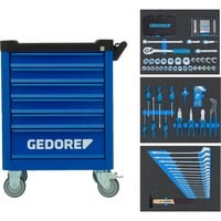 GEDORE WSL-M-TS-172 Acciaio inossidabile blu/Nero, Acciaio inossidabile, Blu, 6 cassetto/cassetti, 625 mm, 903 mm, 510 mm