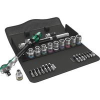 Wera 8100 SC 6 Set di chiavi a bussola Nero/Verde, Set di chiavi a bussola, Nero, Cromo, Verde, CE, Manico della chiave a cricchetto, 1 pezzo(i), 10,11,12,13,14,15,16,17,18,19 mm