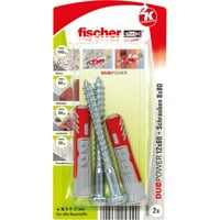 fischer DUOPOWER 12x60 S K grigio chiaro/Rosso