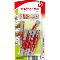 fischer DUOPOWER 8x65 grigio chiaro/Rosso