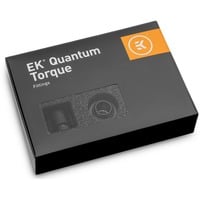 EKWB EK-Quantum Torque 6-Pack Raccordi Nero, Raccordi, Ottone, Nero, 1/4", Maschio, 19 mm