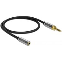 DeLOCK 85779 cavo audio 0,5 m 3.5mm Nero, Grigio Nero, 3.5mm, Maschio, 3.5mm, Femmina, 0,5 m, Nero, Grigio