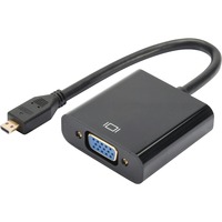 Digitus Convertitore Micro HDMI - VGA Nero, HDMI tipo D (Micro), VGA (D-Sub), 1920 x 1080 Pixel, 1080p, Nero, Cina