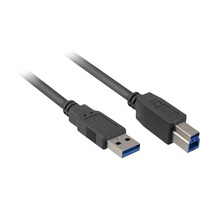 Image of 1m, USB3.0-A/USB3.0-B cavo USB USB 3.2 Gen 1 (3.1 Gen 1) USB A USB B Nero
