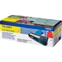 Brother TN-328Y cartuccia toner 1 pz Originale Giallo 6000 pagine, Giallo, 1 pz, Vendita al dettaglio