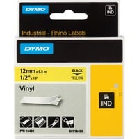 Dymo Etichette in vinile IND Nero su giallo, Multicolore, Vinile, -40 - 80 °C, UL 969, DYMO